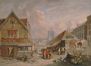 The Old Fishmarket, Norwich (1825), Yale Center for British Art