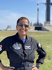 Sian Proctor, joint 575th person and first female commercial astronaut spaceship pilot Dr. Sian Proctor at Launch Complex 39A.jpg