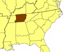 Location of the Diocese of Tennessee