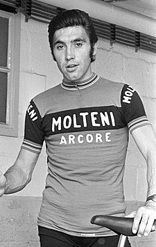 O ciclista belga Eddy Merckx en 1973