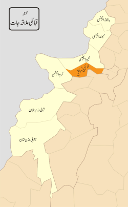 District map of FATA and NWFP. Districts of FATA are shown in orange; Orakzai is located in the centre.