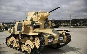 Лёгкий танк L6/40 в бронетанковом музее в Кубинке.