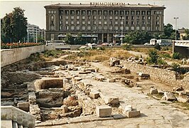The Roman forum of Plovdiv, postcard from 1988