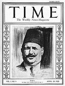 Cover for April 28, 1923, with Fuad I of Egypt Fuad I on Time Magazine 1923.jpg