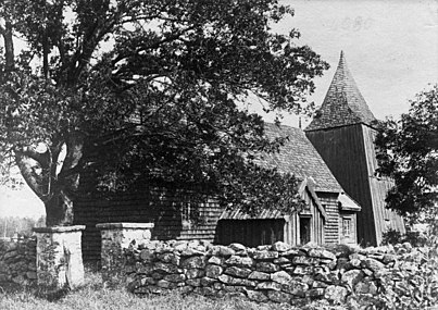 Den gamla kyrkan från sydväst 1894.