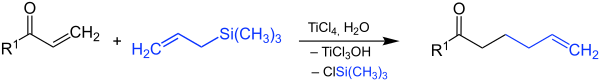 Übersichtsreaktion der Hosomi-Sakurai-Reaktion_1,4-Addition