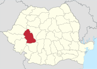 Pozicija Hunedoare na karti Rumunjske