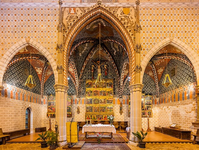 Алтарь церкви Святого Феликса в стиле мудехар в Торральба-де-Рибота, Испания