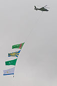 Военный вертолёт с флагом Туркмениистана