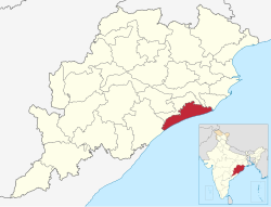 Location in Odisha, India