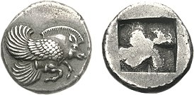 Монета из Клазомен. 499 год до н. э.