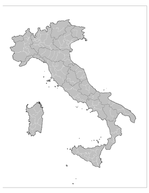 Peta Wilayah-Wilayah di Itali
