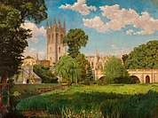 Magdalen Bridge and College, Oxford, 1859, Government Art Collection