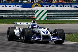 2004年アメリカGPでのFW26 ファン・パブロ・モントーヤがドライブ