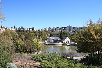 האגם בגן הבוטני בגבעת רם