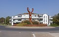 Kranenburg, sculpture on roundabout at In der Hand