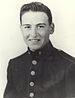 black and white headshot of James La Belle in his military uniform