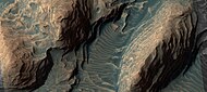 Layered mound, as seen by HiRISE under HiWish program.