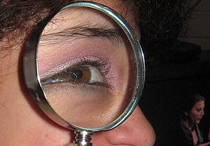 magnifying glass showing aberration