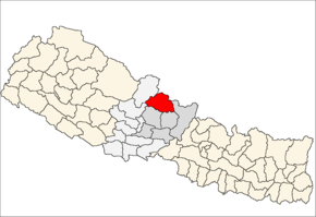 Manang District i Gandaki Zone (grå) i Western Development Region (grå + lysegrå)