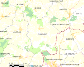 Mapa obce Plumaugat