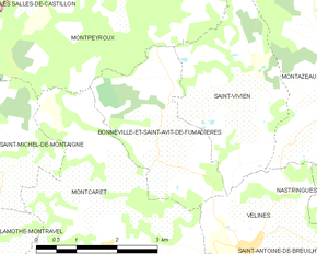 Poziția localității Bonneville-et-Saint-Avit-de-Fumadières