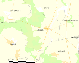 Mapa obce Vouillon