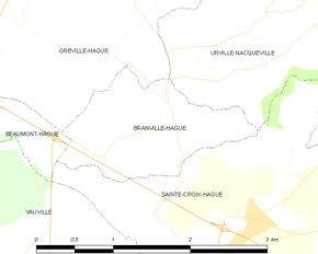 Poziția localității Branville-Hague