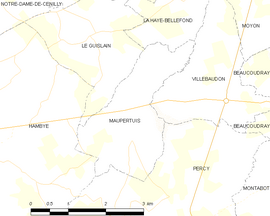 Mapa obce Maupertuis