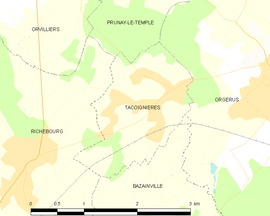 Mapa obce Tacoignières