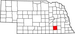Karte von Fillmore County innerhalb von Nebraska