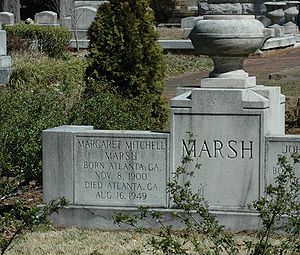 Mitchell's grave in Oakland Cemetery in Atlanta