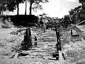 Mauryan remains of a wooden palissade at Bulandi Bagh site, 1926-27.