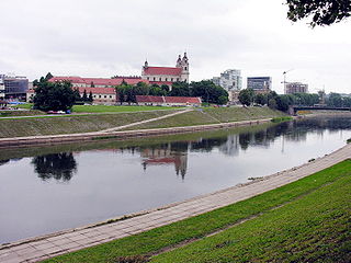 The river Neris at Vilnius city