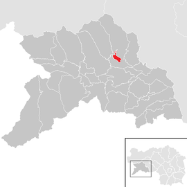 Poloha obce Oberwölz Stadt v okrese Murau (klikacia mapa)