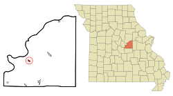 Location of Westphalia, Missouri