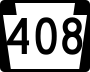 Pennsylvania Route 408 marker