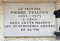 La plaque à Pierre Pelloux.