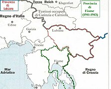 Любляна и Риека в составе Италии