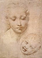 Raffaello – Madonna és a gyermek, tanulmány