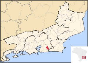 Location of Tanguá in the state of Rio de Janeiro