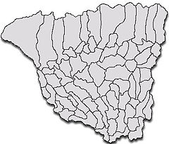 Mapa lokalizacyjna okręgu Gorj