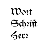 Wort, Schrift und Herr (Alte Schwabacher), Computersatz