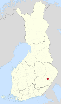 Kaart met de locatie van Savonranta