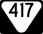 State Route 417 marker