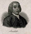 portrait de Tobias Smollett, détail d'une galerie de gravures réalisée par JW Cook, 1825