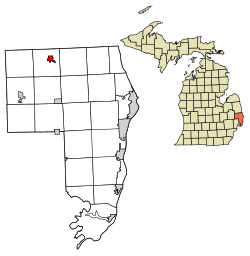 Location of Yale, Michigan