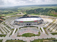 Stadion Utama Kaltim dilihat dari atas