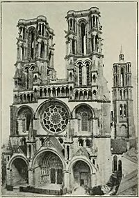 Photo Neurdein. Laon. — Façade de la cathédrale.