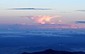 ２つの積乱雲が重なった ツインかなとこ雲　富士山宝永山にて撮影 18,September,2011